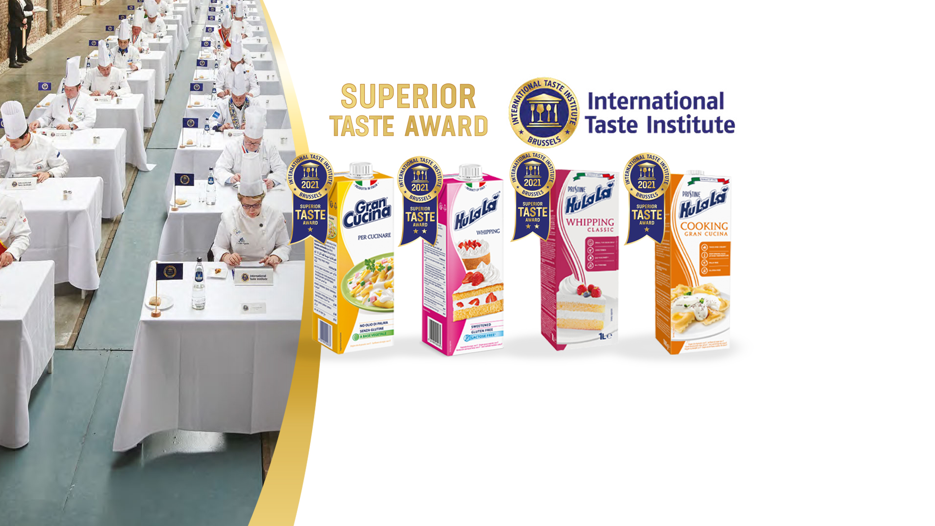 Gran Cucina and Hulalà creams awarded by International Taste Institute