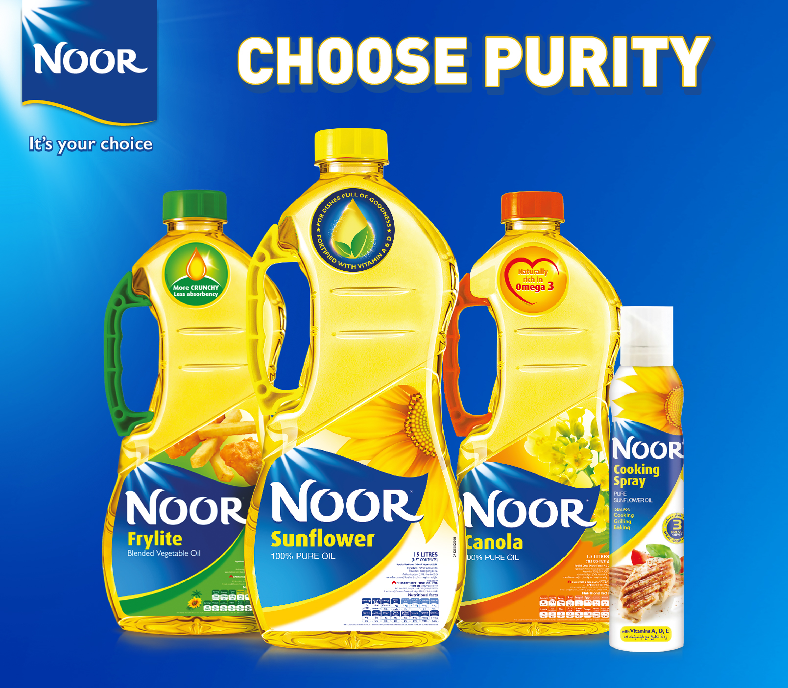 Noor: from sunflower oil, olive oil, to smart oil spray.
